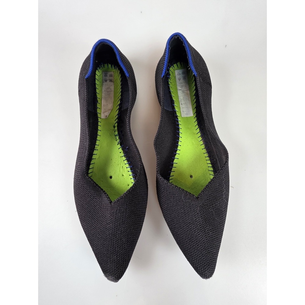Rothys The Point Ballet Flat Black Size 9